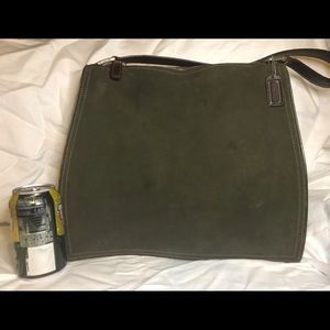 Coach olive suede bag